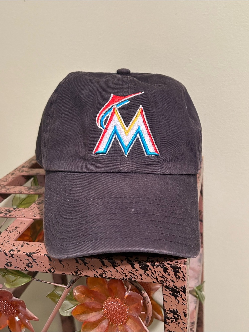 Miami Marlins Hat Cap Strap Back MLB Baseball Vibrant Logo Adjustable ‘47 Brand